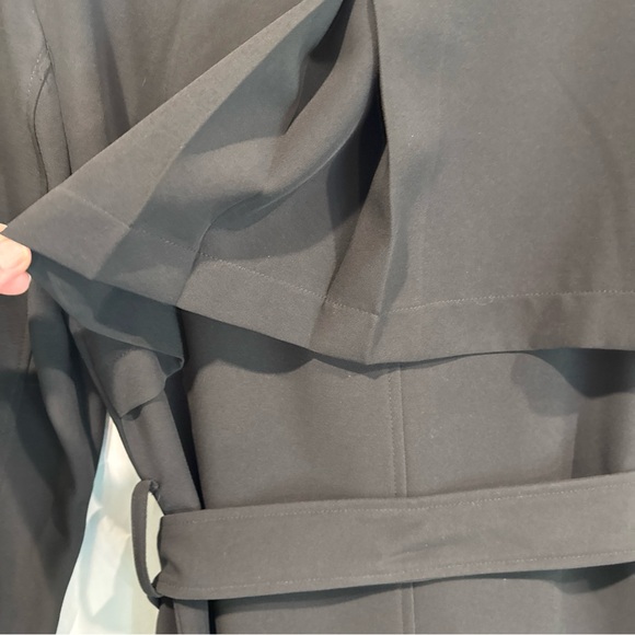 bagatelle Black Double Breasted Belted Trenchcoat - Picture 4 of 7